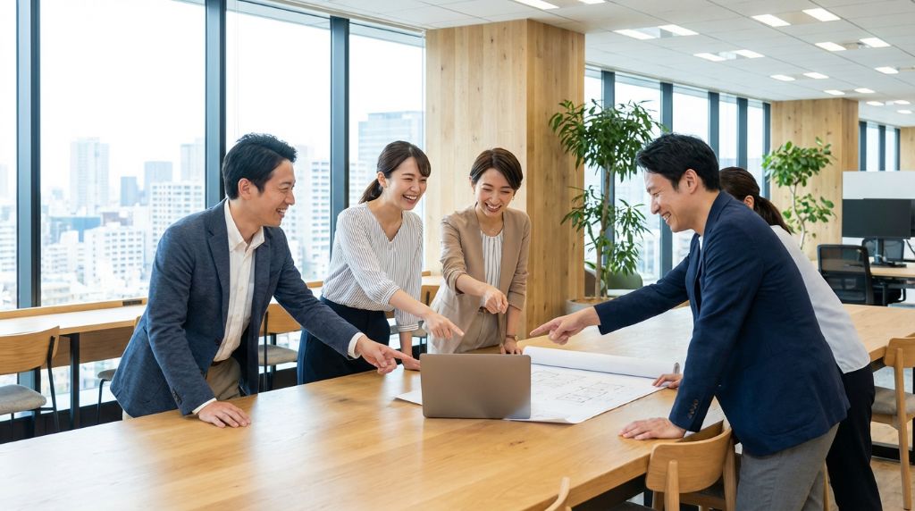 チームで働く様子